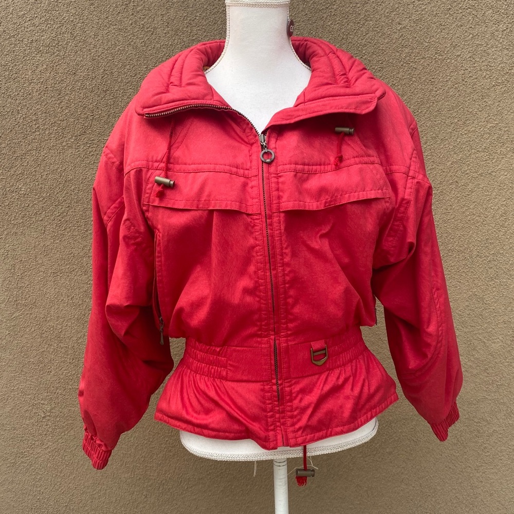 Descente vintage red puffer batwing sleeve sz 6